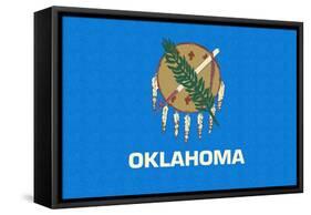 Oklahoma State Flag-Lantern Press-Framed Stretched Canvas