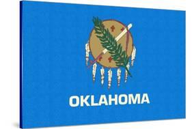 Oklahoma State Flag-Lantern Press-Stretched Canvas