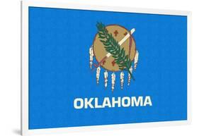 Oklahoma State Flag-Lantern Press-Framed Art Print