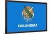 Oklahoma State Flag-Lantern Press-Framed Art Print