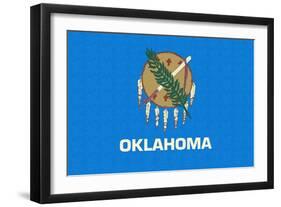 Oklahoma State Flag-Lantern Press-Framed Art Print