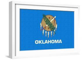 Oklahoma State Flag-Lantern Press-Framed Art Print