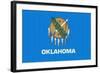 Oklahoma State Flag-Lantern Press-Framed Art Print