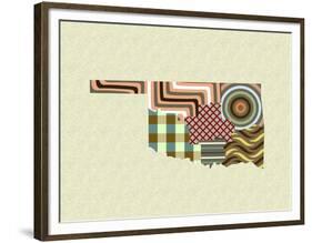 Oklahoma State Map-Lanre Adefioye-Framed Premium Giclee Print