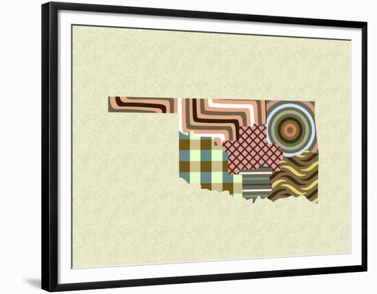 Oklahoma State Map-Lanre Adefioye-Framed Premium Giclee Print