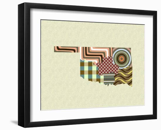 Oklahoma State Map-Lanre Adefioye-Framed Giclee Print