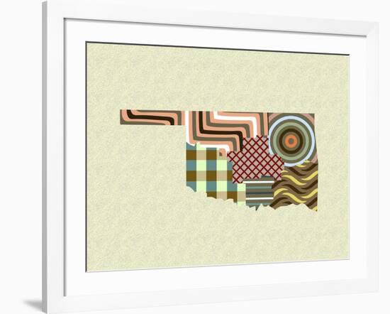 Oklahoma State Map-Lanre Adefioye-Framed Giclee Print