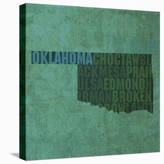 Oklahoma State Words-David Bowman-Stretched Canvas