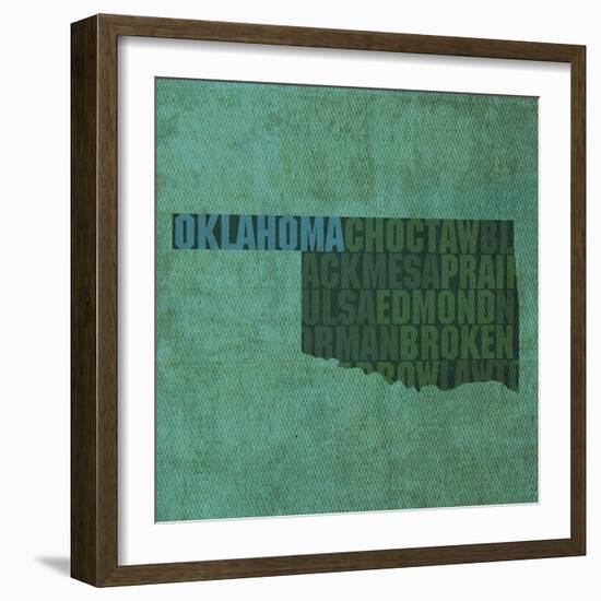 Oklahoma State Words-David Bowman-Framed Giclee Print