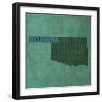 Oklahoma State Words-David Bowman-Framed Giclee Print