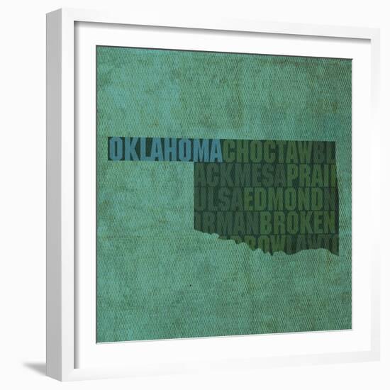 Oklahoma State Words-David Bowman-Framed Giclee Print