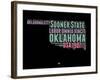 Oklahoma Word Cloud 1-NaxArt-Framed Art Print