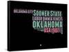 Oklahoma Word Cloud 1-NaxArt-Framed Stretched Canvas