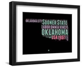 Oklahoma Word Cloud 1-NaxArt-Framed Art Print