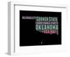 Oklahoma Word Cloud 1-NaxArt-Framed Art Print