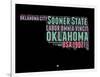 Oklahoma Word Cloud 1-NaxArt-Framed Art Print