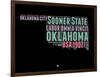 Oklahoma Word Cloud 1-NaxArt-Framed Art Print