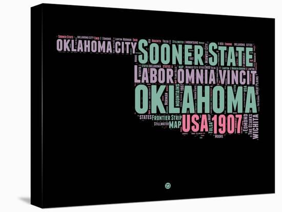 Oklahoma Word Cloud 1-NaxArt-Stretched Canvas