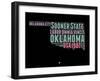 Oklahoma Word Cloud 1-NaxArt-Framed Art Print