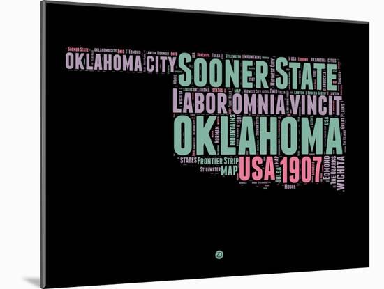 Oklahoma Word Cloud 1-NaxArt-Mounted Art Print