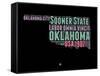 Oklahoma Word Cloud 1-NaxArt-Framed Stretched Canvas