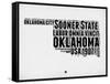 Oklahoma Word Cloud 2-NaxArt-Framed Stretched Canvas