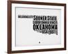 Oklahoma Word Cloud 2-NaxArt-Framed Art Print