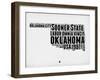 Oklahoma Word Cloud 2-NaxArt-Framed Art Print