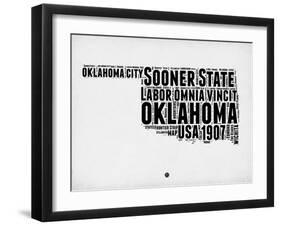 Oklahoma Word Cloud 2-NaxArt-Framed Art Print