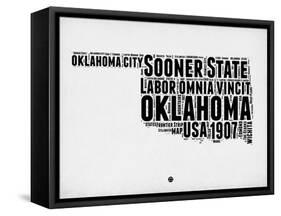 Oklahoma Word Cloud 2-NaxArt-Framed Stretched Canvas