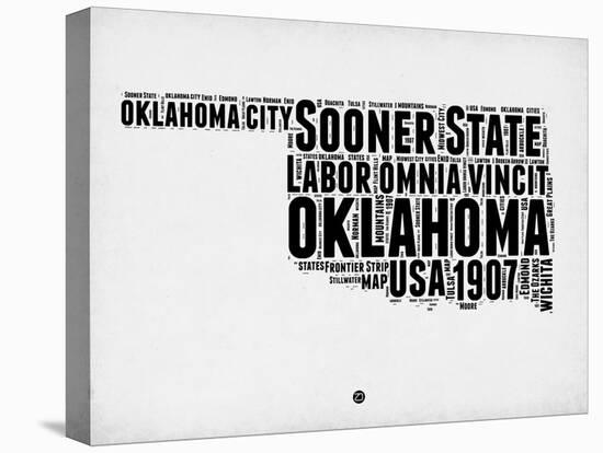 Oklahoma Word Cloud 2-NaxArt-Stretched Canvas