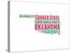 Oklahoma Word Cloud Map-NaxArt-Stretched Canvas