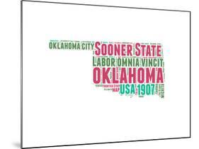Oklahoma Word Cloud Map-NaxArt-Mounted Art Print
