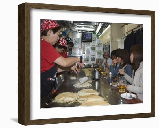 Okonomiyaki Restaurant, Hiroshima City, Japan-Christian Kober-Framed Photographic Print