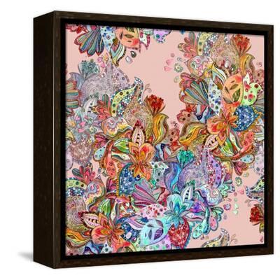 Seamless Texture with Colorful Crazy Mix. Watercolor Painting