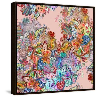 Seamless Texture with Colorful Crazy Mix. Watercolor Painting