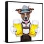 Oktoberfest Dog-Javier Brosch-Framed Stretched Canvas