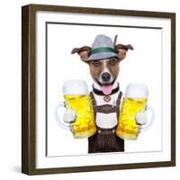 Oktoberfest Dog-Javier Brosch-Framed Photographic Print