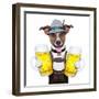 Oktoberfest Dog-Javier Brosch-Framed Photographic Print