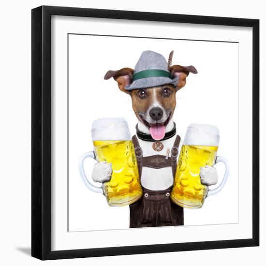 Oktoberfest Dog-Javier Brosch-Framed Photographic Print