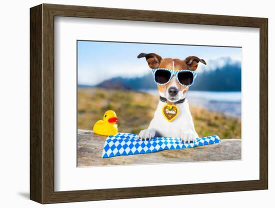 Oktoberfest Dog-Javier Brosch-Framed Photographic Print