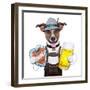 Oktoberfest Dog-Javier Brosch-Framed Art Print