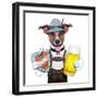 Oktoberfest Dog-Javier Brosch-Framed Art Print