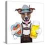 Oktoberfest Dog-Javier Brosch-Stretched Canvas