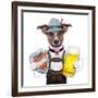 Oktoberfest Dog-Javier Brosch-Framed Art Print