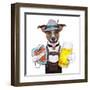 Oktoberfest Dog-Javier Brosch-Framed Art Print