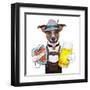 Oktoberfest Dog-Javier Brosch-Framed Art Print