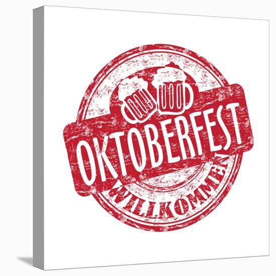 Oktoberfest Grunge Rubber Stamp-oxlock-Stretched Canvas