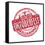 Oktoberfest Grunge Rubber Stamp-oxlock-Framed Stretched Canvas