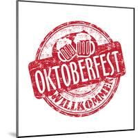 Oktoberfest Grunge Rubber Stamp-oxlock-Mounted Art Print